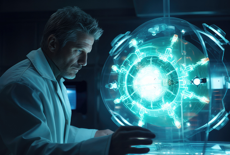 Medico con bioelettricità