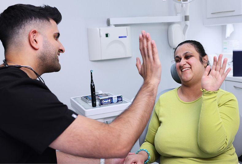 Dentista e paziente