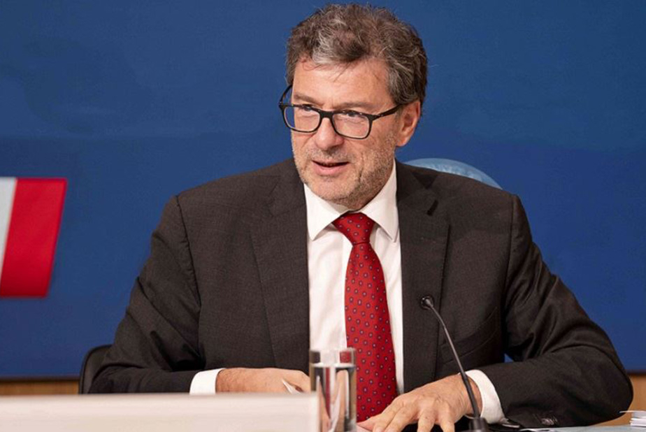 Ministro dell'economia Giancarlo Giorgetti