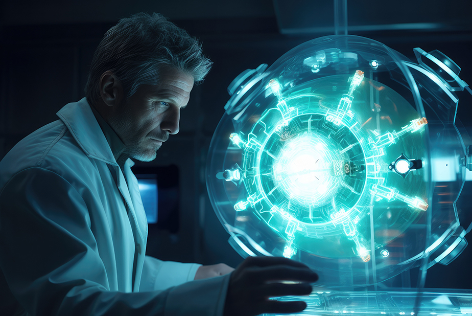 Medico con bioelettricità